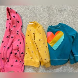 3T sweat shirts - one zip up!